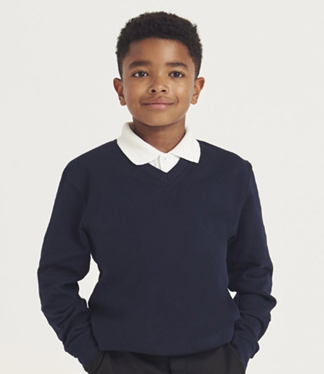 Kids V Neck Sweatshirt AWDis Academy AC003B