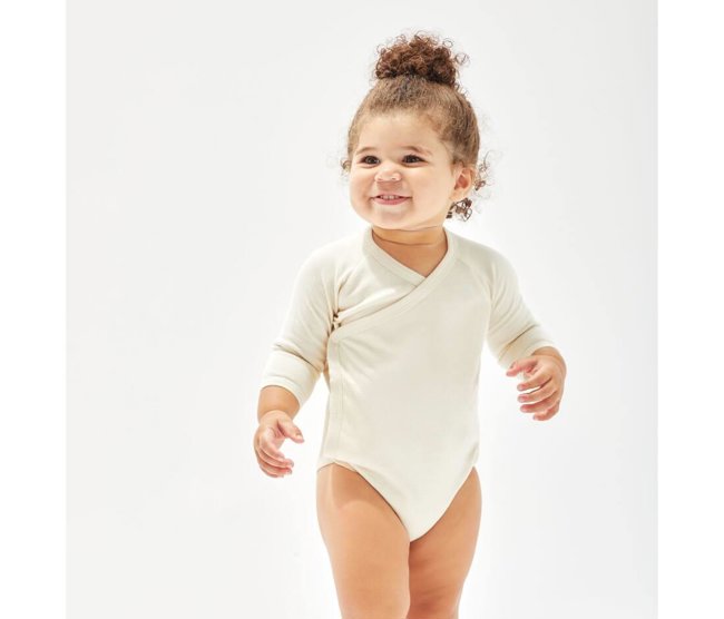 BABY LONG SLEEVE KIMONO BODYSUIT BABYBUGZ BZ060