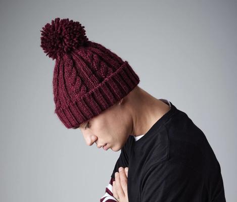 CABLE KNIT MELANGE BEANIE BEECHFIELD BF480