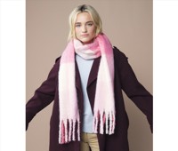 FLUFFY CHECK SCARF BEECHFIELD BF494R