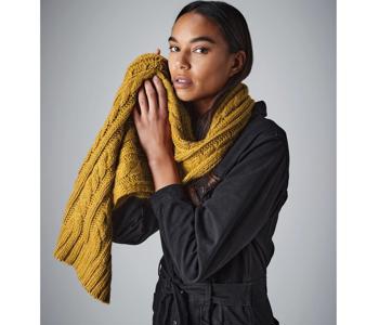 CABLE KNIT MELANGE SCARF BEECHFIELD BF499
