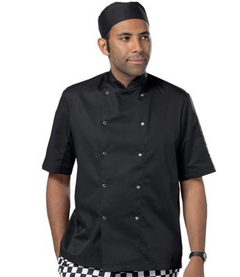 Short Sleeve Press Stud Chef's Jacket Dennys DE002