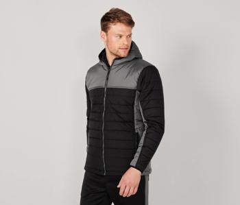 HOODED CONTRAST PUFFER JACKET FINDEN HALES LV660