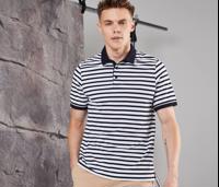 STRIPED JERSEY POLO SHIRT FRONT ROW FR230