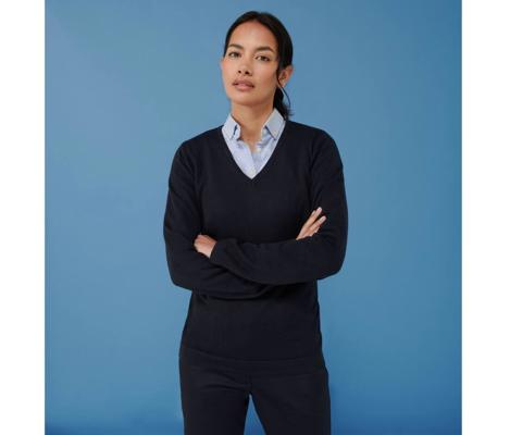 LADIES' V-NECK JUMPER HENBURY HY721