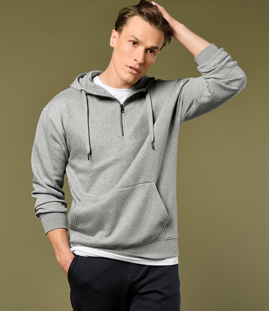 【MANOF】WAIT TUCK VOLUME SLEEVE SWEAT Zip-neck - Promotional Textiles