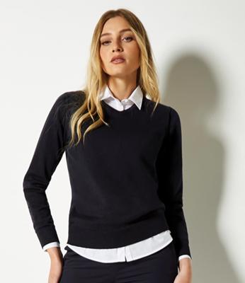 Ladies Arundel Cotton Acrylic V Neck Sweater Kustom Kit K353