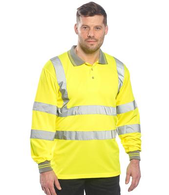 Hi-Vis Long Sleeve Polo Shirt Portwest PW059