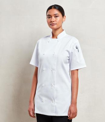 Ladies Short Sleeve Chef's Jacket Premier PR670