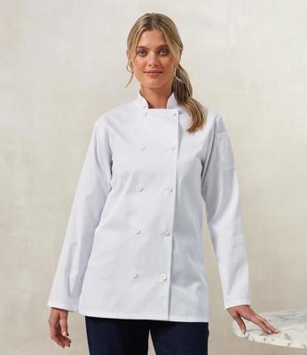 Ladies Long Sleeve Chef's Jacket Premier PR671