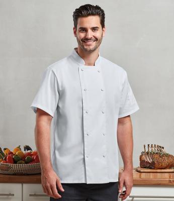 Coolchecker® Short Sleeve Chef's Jacket Premier PR902