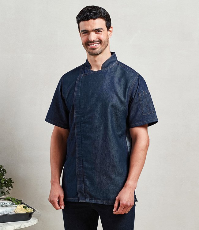 Short Sleeve Zipped Chef's Jacket Premier PR906