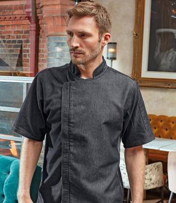 Short Sleeve Zipped Chef's Jacket Premier PR906
