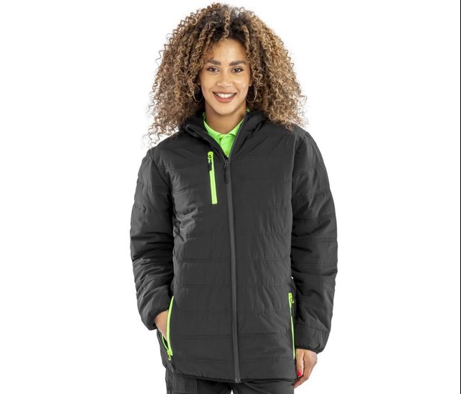 BLACK COMPASS PADDED WINTER JACKET RESULT RS240X