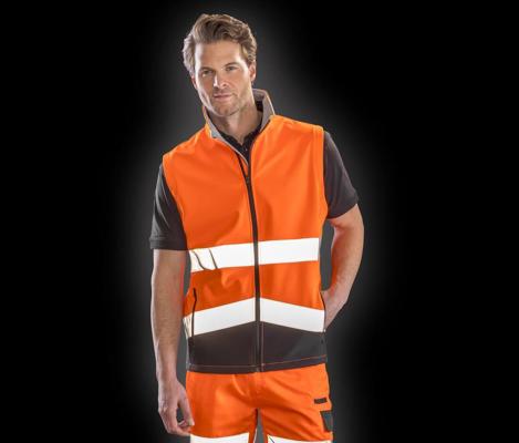 PRINTABLE SAFETY SOFTSHELL GILET RESULT RS451