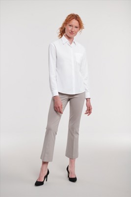 Russell Ladies LSL Classic Polycot. Poplin Shirt Russell 9934F