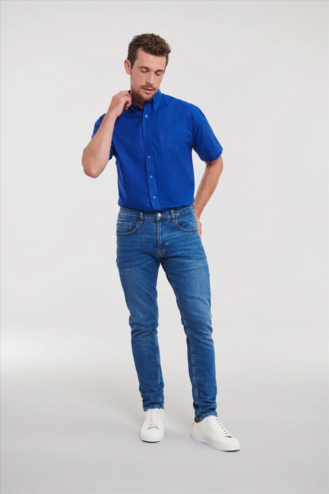 Russell Men Shortsleeve Classic Oxford Shirt Russell Athletic 9933M