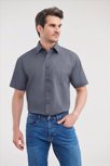 Russell Men Shortsleeve Clas. Polycot. Poplin Shirt Russell Athletic 9935M
