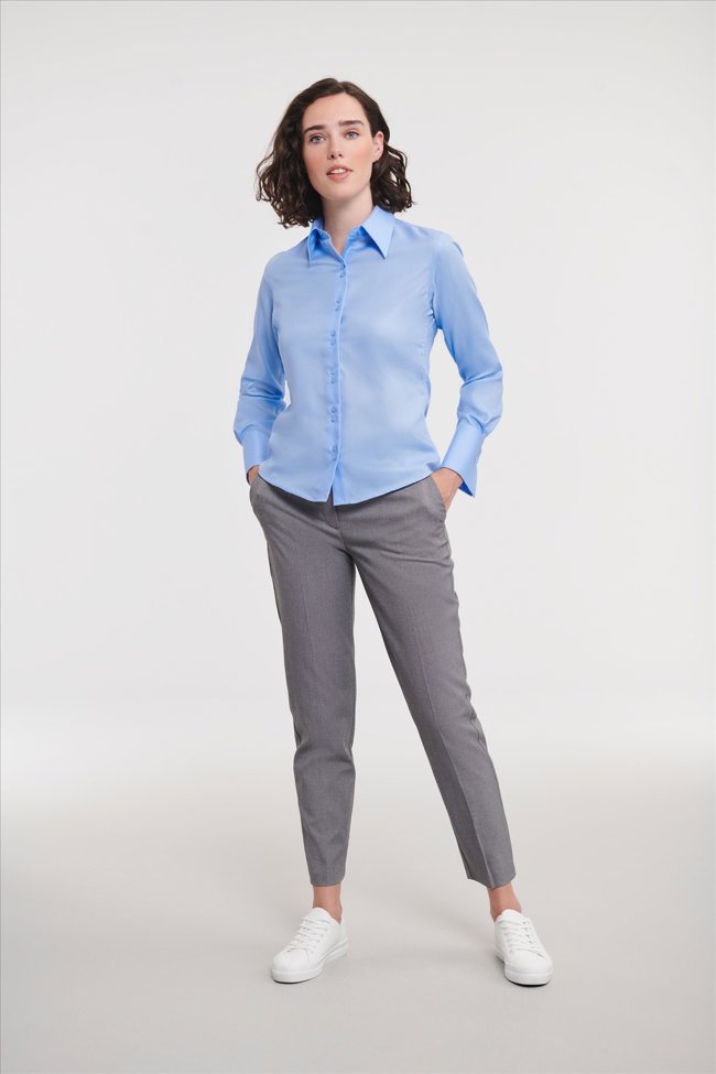 Russell Ladies LSL Tailored Ultimate Non-Iron Shirt Russell Athletic 9956F