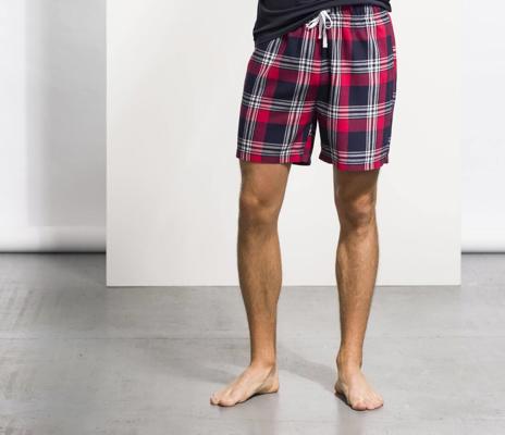 MEN'S TARTAN LOUNGE SHORTS SKINNIFIT MEN SF082