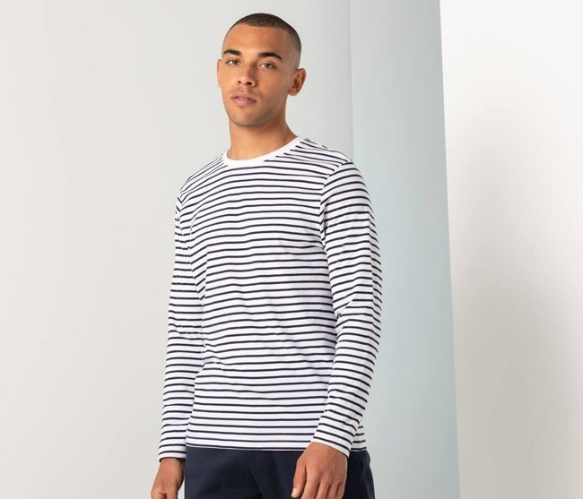 UNISEX LONG SLEEVED STRIPED T SKINNIFIT MEN SF204