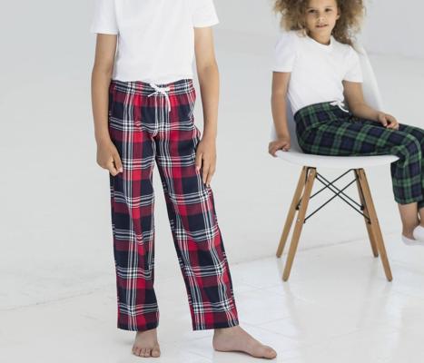 KIDS TARTAN LOUNGE TROUSERS SKINNIFIT MINI SM083