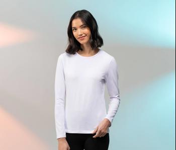 LADIES FEEL GOOD LONG SLEEVED STRETCH T SKINNIFIT WOMEN SK124