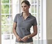 WOMENS LUXURY STRETCH V-NECK POLO TEE JAYS TJ1409