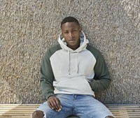 UNLABELED TWO-TONE HOODED SWEATSHIRT TEE JAYS TJ5156