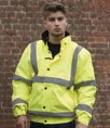 Hi-Vis Fleece Lined Bomber Jacket Warrior WR006