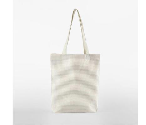 STRIPED ORGANIC COTTON TOTE WESTFORD MILL WM251