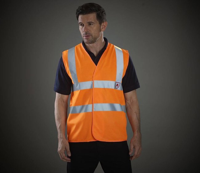 HI-VIS FLAME RETARDANT SLEEVELESS WAISTCOAT YOKO YK100R